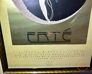 Framed ERTE L'Amour 1979 Serigraph Mirage Edition