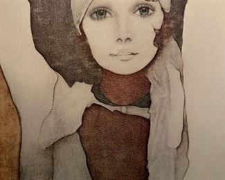 "Simone" Framed Lithograph by CHRISTINE ROSAMOND 