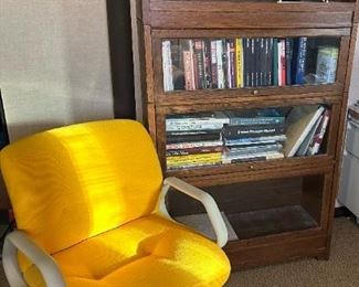 MCM Steelcase Yellow Rolling Office Armchair