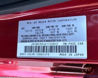 2014 MAZDA 3 Hatchback - 6,669 Miles