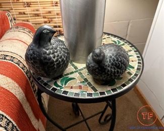 Cast Iron Bird Sculptures