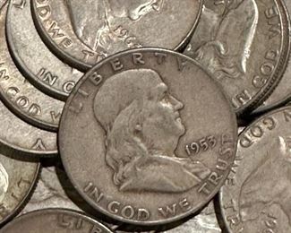 Franklin SILVER Half Dollars