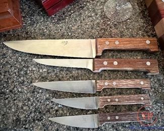 DANSK Gunnar Cyren Stainless Knives with Teak Handles