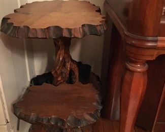 Pair of live edge table