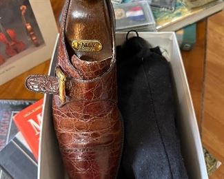 Handmade crocodile shoes. Bally! New in box.