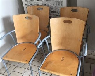 4 Memphis style chairs