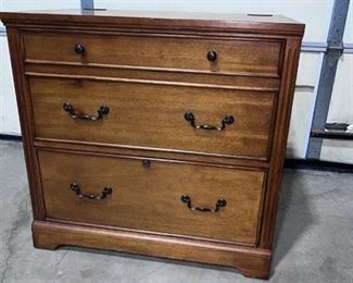 Wooden 2 drawer filing cabinet 31 x 32 x 22 in