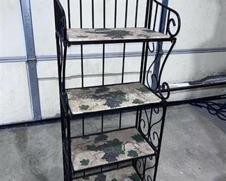 Collapsible iron bakers rack 53 x 19 x 10 in