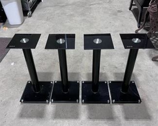 Tempered glass speaker stands (4) 22 x 10 x 10 in each
