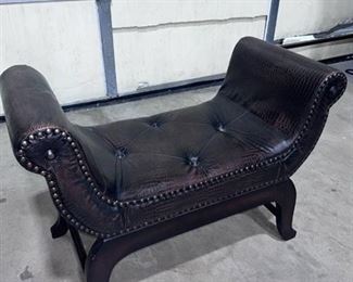 Faux alligator skin U shaped bench seat