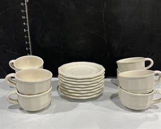 Pfaltzgraff cups and saucers (8 sets)