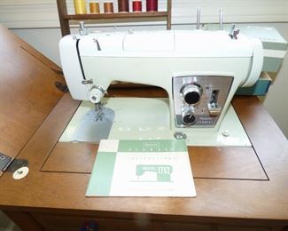Sears Kenmore Model 1752 Sewing Machine in Cabinet
