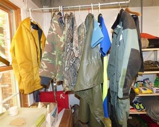Wet Suits, Hunting Clothes, etc