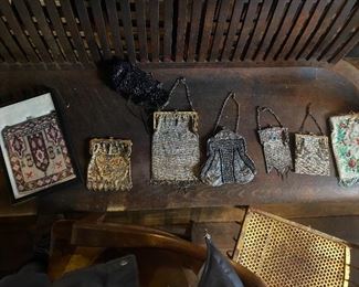 Antique micro bead, seed bead, purses