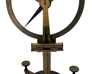Antique French Steampunk Laboratory Galvanometer 