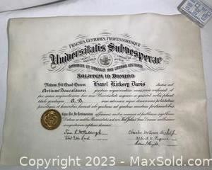 w1907 bachelor of arts degree certificate in latin2011 t