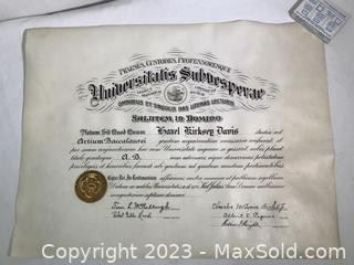 w1907 bachelor of arts degree certificate in latin2011 t