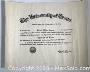 w1920 college diploma university of texas1981 t