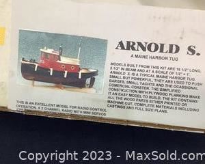 wvintage wood model tugboat kit1731 t