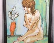 wframed print nude with flowers2071 t