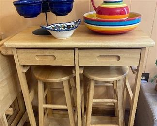 Table with stool storage! 
