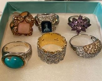 .925 fashion rings