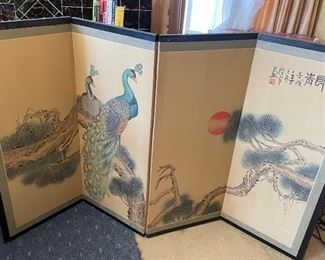 Oriental silk screen