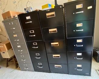 Metal file cabinets