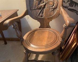 Antique hand carved chair