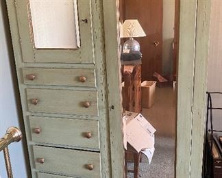 Mint green armoire