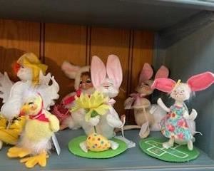 A few of many Annalee Easter figures