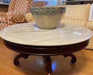Marble topped coffee table