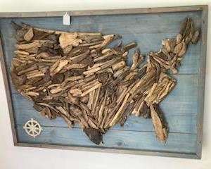 Unusual wood collage