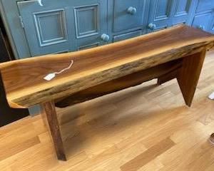 Exceptional handmade live edge bench