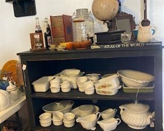 Pop bottles, Corning ware, Ironstone and milk glass