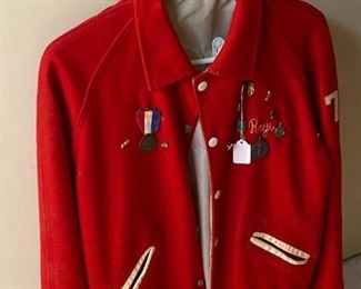 Union Majorette jacket and pins