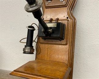 oak 1890s Stromberg Carlson McKinley antique telephone