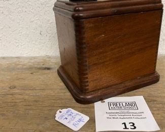 walnut telephone extension bell box