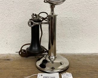 Nickel Western Electric TYPE 22 Candlestick telephone