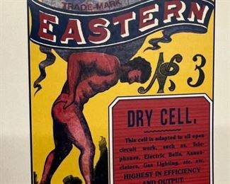 EASTERN Carbon works dry cell battery advertising