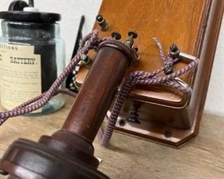 wooden telephone receiver