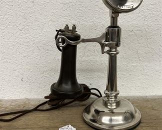 Western Electric #10 nickel candlestick telephone
