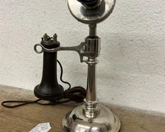 WE nickel candlestick telephone