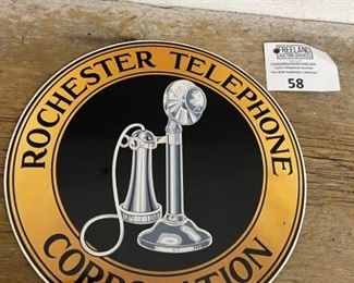 Rochester Telephone Corporation door sign