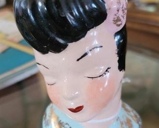 vintage ladies head vase