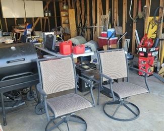 BBQ & 3 pc bistro type patio set