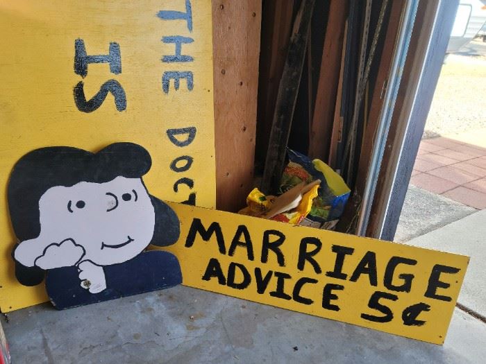 Large lawn display sign - Lucy & Marriage Advice