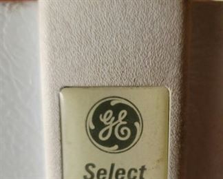 GE Select upright refrigerator/freezer.  Available pre-sale Approx. 28" Wide x 27" Deep x 62" Tall