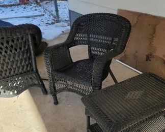 Black Wicker Patio set