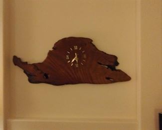 Antique Burlwood clock